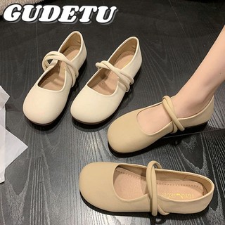 GUDETU❤Giày Búp Bê Da Đế Mềm Thời Trang Dành Cho Nữ