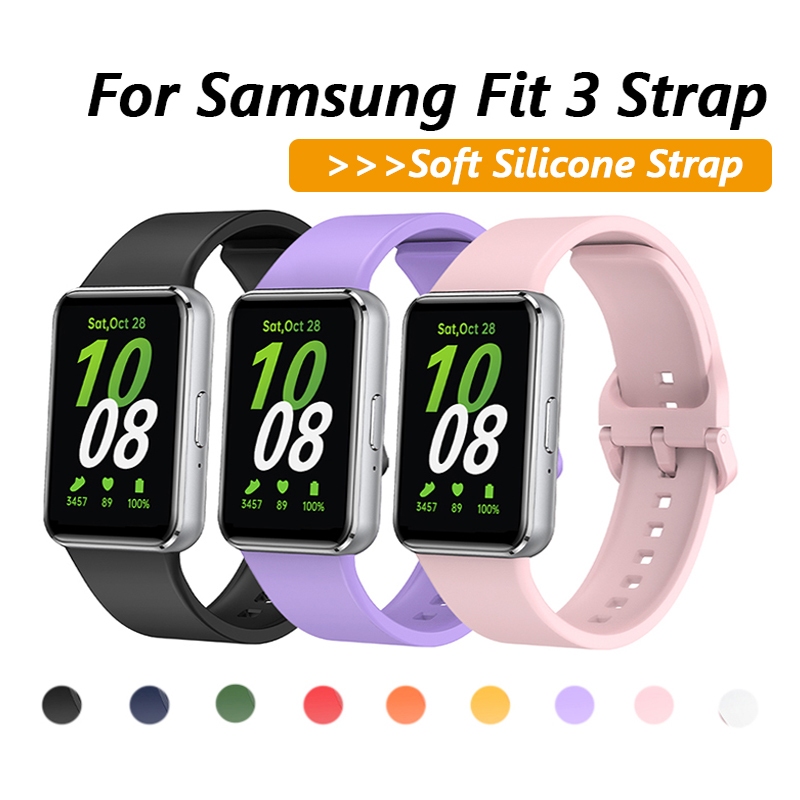 Dây đeo silicon mềm cho dây đeo cổ tay Samsung Fit 3 Dây đeo thay thế dây đeo trên dây đeo đồng hồ S