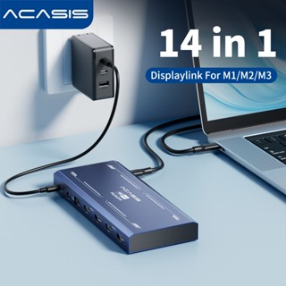 Acasis Dual 4K HDMI Displaylink Laptop 13 trong 1 USB-C Hub cho MacBook M1, M2 và M3, DS9005