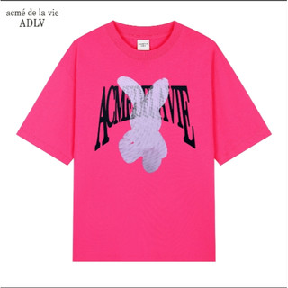 Áo thun cotton ngắn tay dáng rộng in hình ADLV phù hợp cho cả nam và nữ