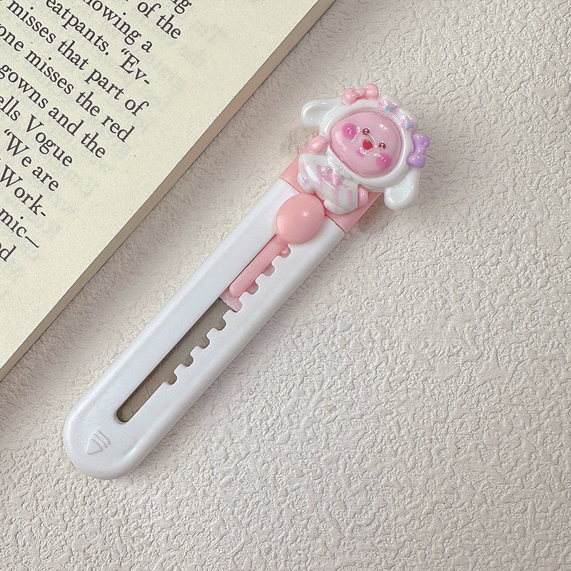 Dao giấy chân mèo dễ thương tiện dụng Hoạt hình Beaver Art Knife Di động Loopy Hand Account Dao