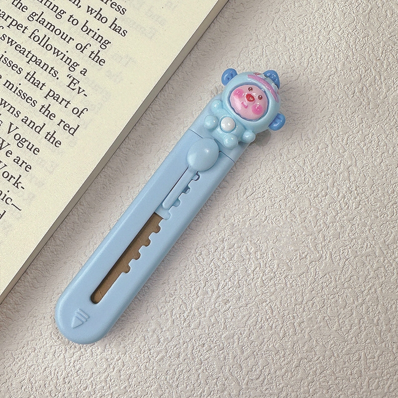 Dao giấy chân mèo dễ thương tiện dụng Hoạt hình Beaver Art Knife Di động Loopy Hand Account Dao