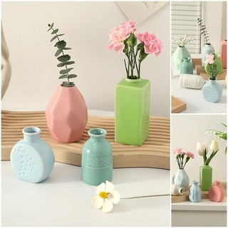 Bình hoa gốm Ins Bình hoa sáng tạo nhiều màu trang trí phòng khách