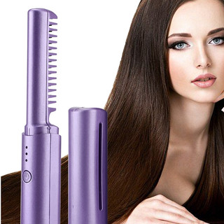 Lược điện chải thẳng/uốn tóc 2 trong 1 mini đa năng