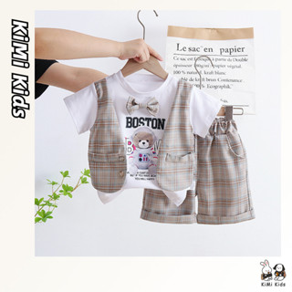  Bộ đồ mùa hè dành cho trẻ em KiMi Bộ hai mảnh ngụy trang ngắn tay 