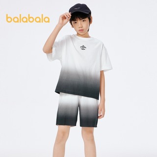 Balabala Trẻ Em Tay Ngắn Bộ Trung Và Lớn Trẻ Em Bé Trai Gradient Hai Mảnh Mùa Hè Rời Giải Trí Phù Hợp Với Cotton 2024