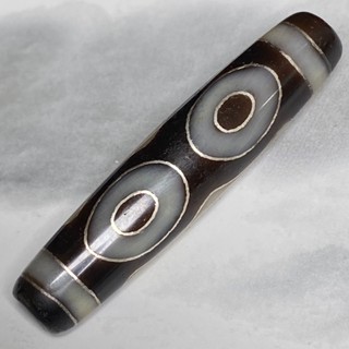 Tây Tạng Cao Cấp Từ Trường Kẻ Sọc Dây Bạc Ba Mắt Dzi Hạt Fu Lu Shou Samsung Cung Cấp Ảnh Nam Nữ Vòng Cổ Mặt Dây Chuyền Clavic