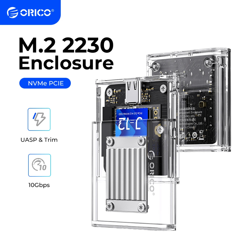 Orico Hộp Chuyển Đổi 2230 m.2 nvme ssd mini 2230 nvme 10gbps m.2 Sang usb type c Cho pcie Sd 2230 (tc20-ms)