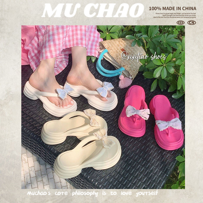 MUCHAO Dép Xỏ Ngón Đế Mềm Chất Lượng Cao Thời Trang Cho Nữ