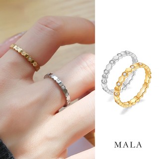 Nhẫn Thép Titan Mạ Vàng 18k Đính Đá Zircon Lục Giác Thời Trang Hàn Quốc Đơn Giản Cho Cặp Đôi