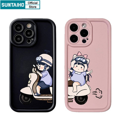 Suntaiho ốp lưng iphone Cặp đôi Thời Trang Trong Suốt in hình nam nữ Ốp Điện Thoại silicon Mềm Chống Sốc Cho iphone 15 14 12 13 11 pro max ip 7 8 plus x xs xr xsmax