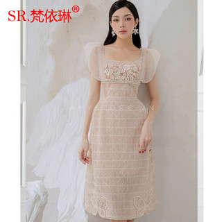Mùa Hè 2024 Phong Cách Mới Việt Nam Niche Cao Cấp Ren Gạc Thêu Hoa Dài Người Nổi Tiếng Tính Khí Đầm Thời Trang Chất Lượng Tốt