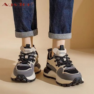 Agsdon Đế Dày Bố Giày Phù Hợp Với Nữ 2024 Phong Cách Mới Mùa Xuân Forrest Gump Giày Màu Xám