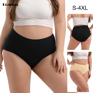 Braplux 4XL Cotton Quần Lót Nữ Bigsize 100Kg Spandex Big Size Bản To Bảng To Cỡ Lớn Quần Lót Nữ Không Viền Liền Mạch Đen Kích Thước Eo Cao Plus Kích Thước 3Xl Đen Màu Da Nude Màu Be Quần Lót Bigsize 80Kg 70Kg 90Kg