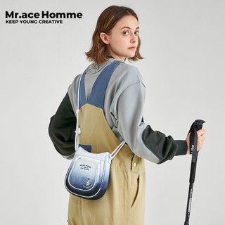 Mr.ace Homme Iceberg Snow Sinh viên Đại học Túi đeo chéo nữ Túi đeo vai nhẹ Túi thông thường