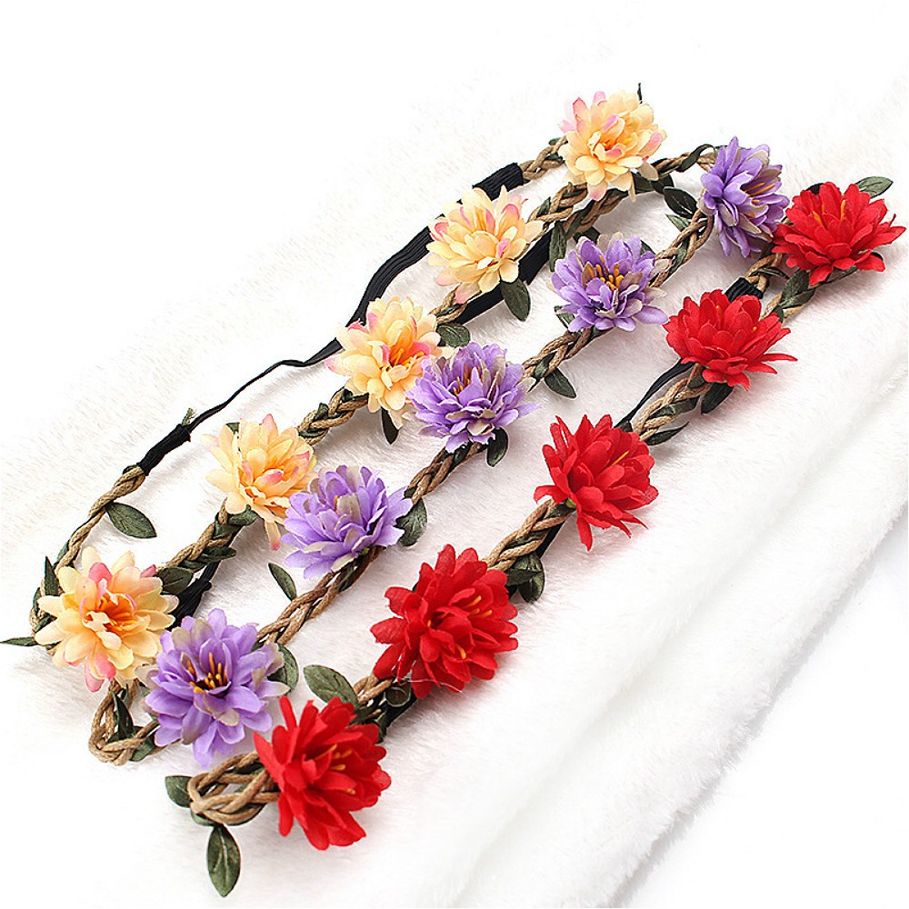 Vòng Hoa Đội Đầu Phong Cách Boho Cho Nữ
