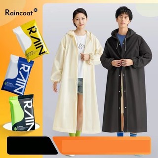 CHONGTAOQI áo mưa du lịch raincoat Áo mưa không dùng một lần bán buôn EVA người lớn dày + áo mưa một mảnh di động đi bộ đường dài ngoài trời