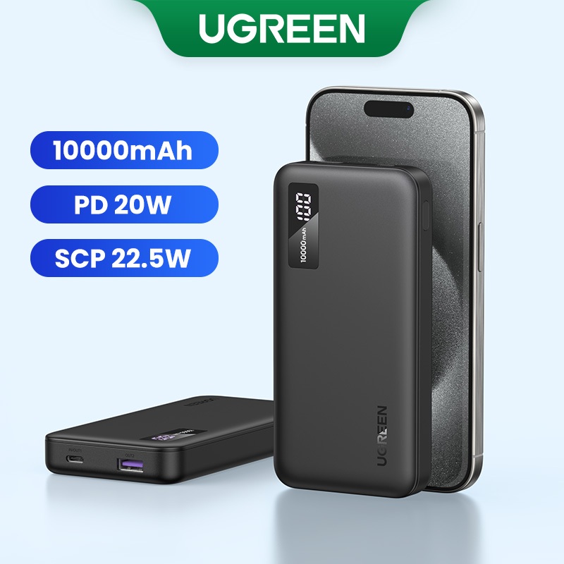 Pin Sạc Dự Phòng Ugreen 10000mAh PD3.0 20W QC 3.0 18W Max 2 Chiều