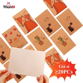 Sổ Tay Ghi Chú Bỏ Túi mini Bằng Giấy kraft Trơn Kiểu retro