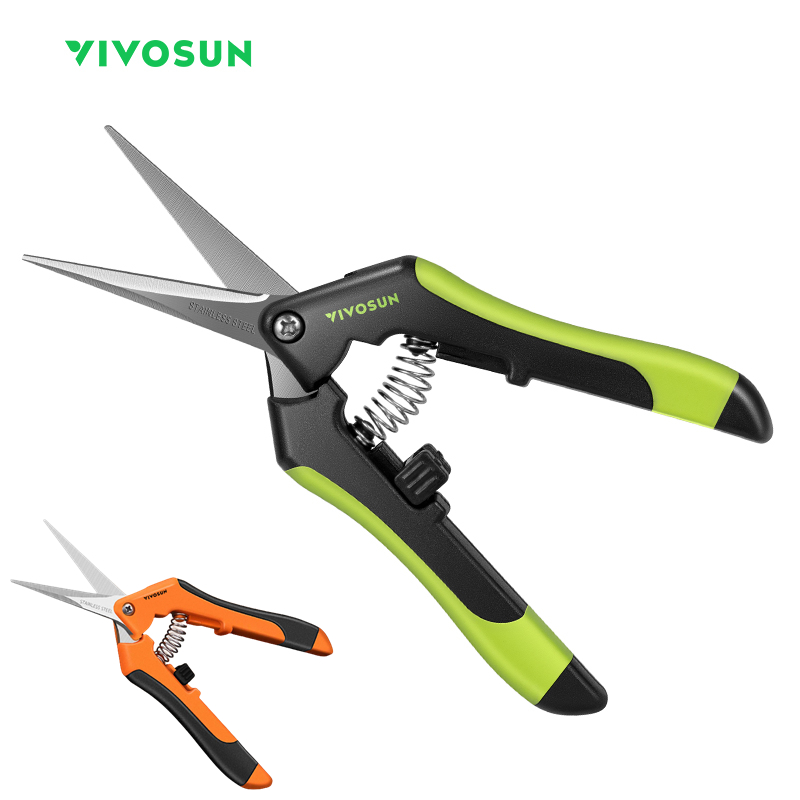 VIVOSUN Kéo Cắt Tỉa Cành Làm Vườn Bằng Thép Không Gỉ 6.5 inch Màu Đen Và Xanh Lá
