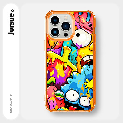 Ốp lưng JURSUE mềm chống bẩn độc lạ ngầu ngộ nghĩnh cho iPhone 16 15 14 13 12 11 Pro Max SE 2020 X XR XS ip 8 7 Plus Y4687Q