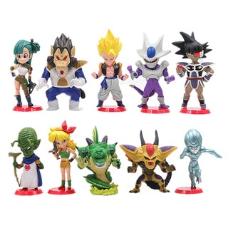  10 Cái   bộ Anime Dragon Ball Z Son Goku Frieza Vegeta Bulma Namekian Bolunga Q Phiên Bản PVC Nhân Vật Hành Động Mô Hình Máy Tính Để Bàn Trang Trí Đồ Chơi Búp Bê 