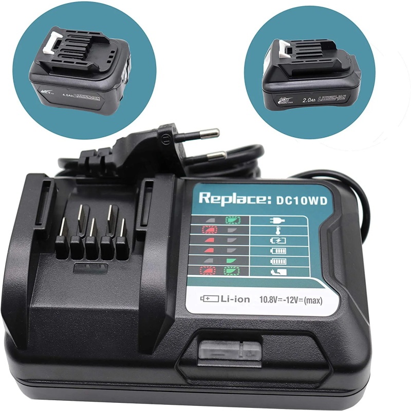 Bộ sạc DC10WD Thay thế cho pin MAKITA 10.8V 12V BL1016 BL1040B BL1015B BL1020B BL10DC10SA CL107FDWY 