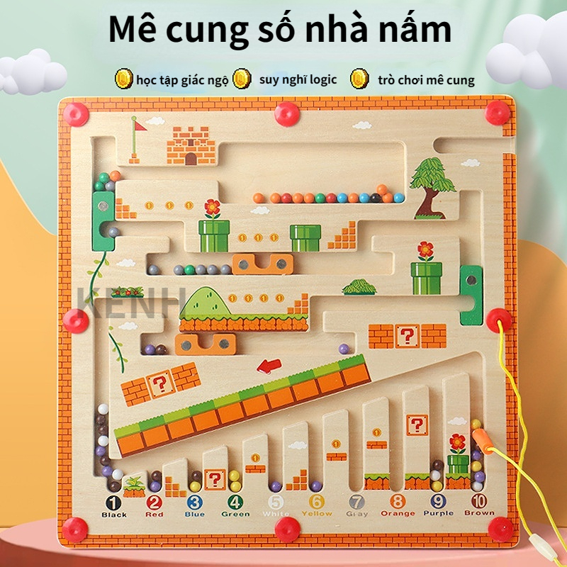 Bảng đếm phân loại màu từ tính dụng cụ giáo dục mầm non bút từ đồ chơi giáo dục