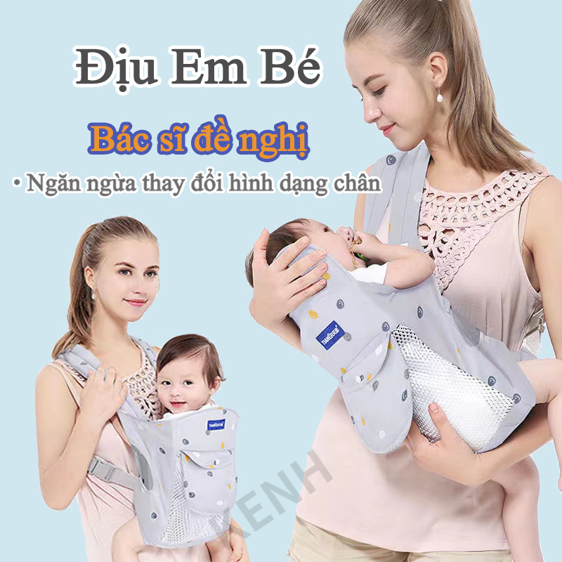 địu em bé sơ sinh, Địu Đa Năng, Lưới Nhẹ, Chống Gù, Đa Năng Gấp Gọn Cao Cấp, Địu Em Bé Đi Xe Máy