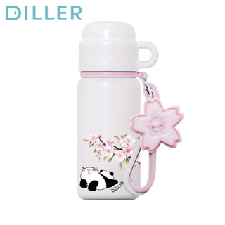  Diller Chân Không Bình Giữ Nhiệt Dây Nâng Hoa Gấu Trúc Uống Nước Lọc Trà 500ml MLH9203 