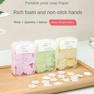 🌸Hộp Xà Phòng Giấy Rửa Tay Hình Bông Hoa Dùng Một Lần Bỏ Túi Du Lịch-Giấy Bỏ Túi Đi Du Lịch Đi Ra Ngoài Tiện Lợi