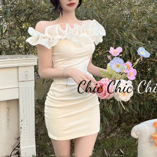 Chic Chic váy nữ Đầm Body Cho thời váy Thời trang Hàn Phong Vintage Trendy WLQ24300SO 9Z240301