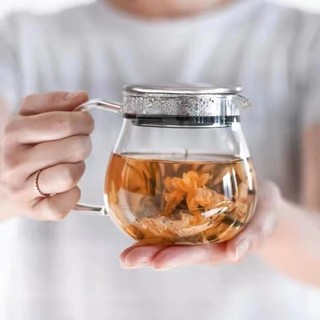 Ấm trà thủy tinh Borosilicate cao 500ml Ấm trà chịu nhiệt có lỗ lọc Ấm đun nước Bộ trà Kung Fu