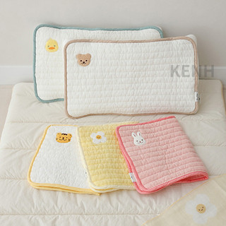 Gối cho bé chần bông cotton phong cách Hàn Quốc, thoáng mát, thấm hút mồ hôi