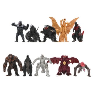 10 cái / bộ quái vật godzilla vs. kong hình destoroyah vua ghidorah đầu lâu đảo king kong đầu lâu bánh xích biollante q phiên bản pvc nhân vật hành động mô hình đồ chơi búp bê
