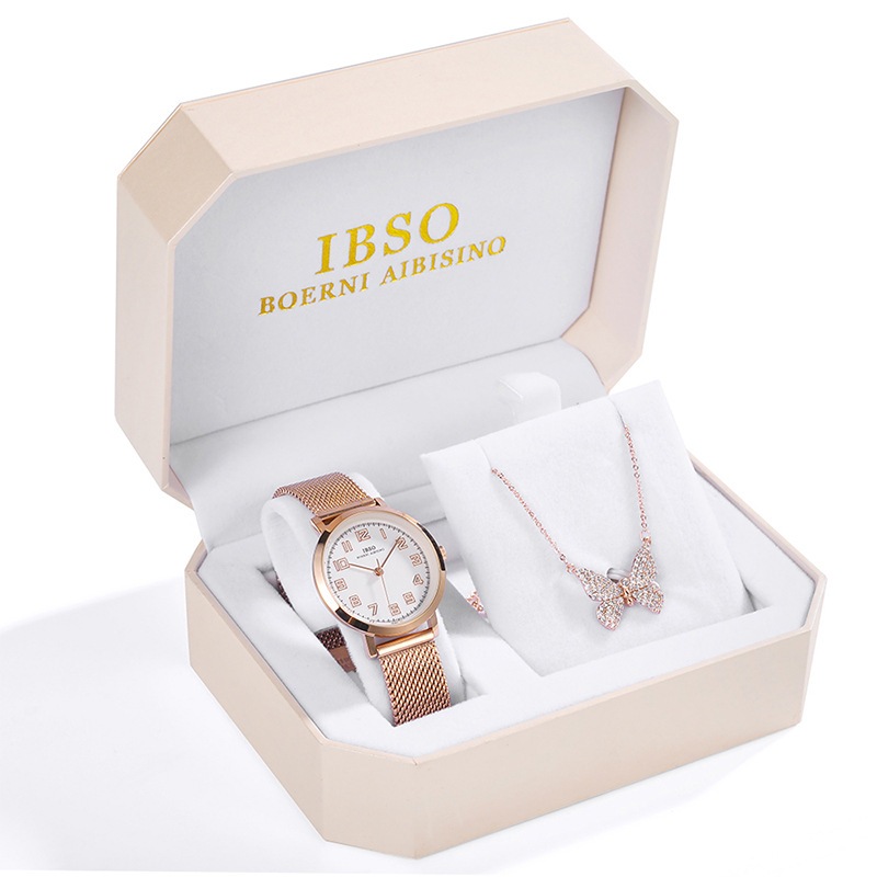 Ibso Đồng Hồ Thạch Anh Dây Lưới Thiết Kế Đơn Giản Thời Trang Cho Nữ Watch Đeo Tay Voi Cua Caro