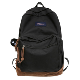 Màu Trơn Phong Cách Đơn Giản Ba Lô Jansport Cùng Phong Cách Dung Tích Lớn Chống Thấm Nước Học Sinh Schoolbag Thời Trang Tối Giản