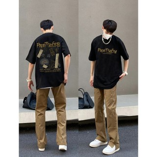 PEAR DODO Retro Phong Cách Mỹ In Hàng Đầu Thương Hiệu Địa Phương Thời Trang 100% Cotton Áo Thun Tay Ngắn 240303
