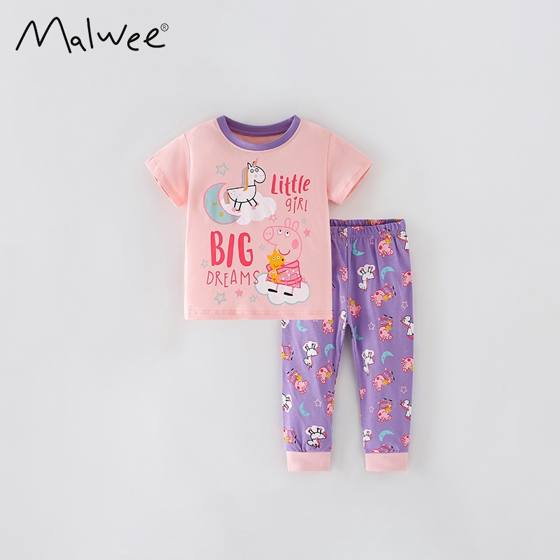 Bộ Áo Thun Tay Ngắn In Hình Mickey / Minnie / Minnie / Hoạt Hình Dành Cho Bé Gái