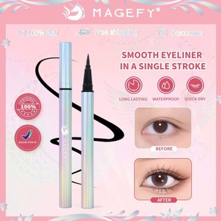 Bút kẻ mắt MAGEFY màu đen chất lì chống nước lâu trôi dạng lỏng nhanh khô