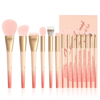 Ducare LOVE STRUCK Cọ Trang Điểm 14 Miếng Mềm Lông Tơ Kem Nền Phấn Mắt Kabuki Bộ Bàn Chải