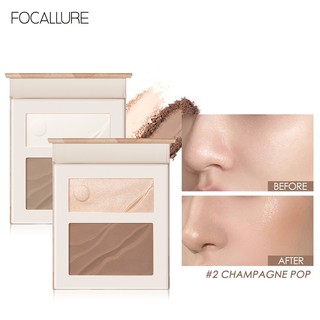 [Hàng mới về] Bảng phấn tạo khối Focallure 2 màu tự nhiên trong 1 lâu trôi chống thấm nước
