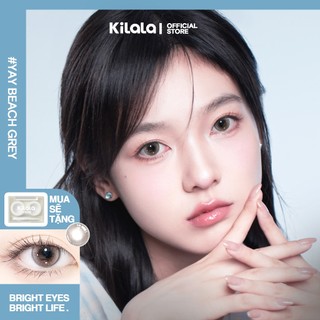 Kính áp tròng Kilala màu nâu Yay Beach Grey lens cận 6 tháng DIA 14.2mm có độ (0-8) 1 cặp