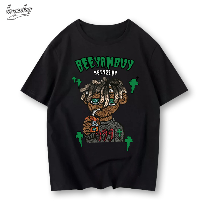 Áo thun tee BEEYANBUY nam đen fashion hiphop local brand nam nữ form rộng unisex 100% cotton-N0048