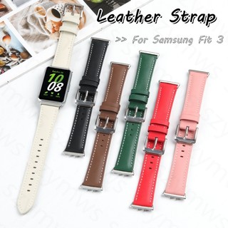 Dây đeo bằng da cho Samsung Galaxy Fit 3 Vòng đeo tay thay thế Samsung Fit3 Dây đeo đồng hồ thông minh