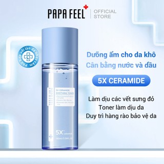 PAPA FEEL Nước hoa hồng 5X Ceramide Cải thiện hàng rào bảo vệ da  Cân bằng hệ vi sinh vật trên da và dưỡng da 100ml Toner có thể làm giảm mẩn đỏ và mụn trứng cá