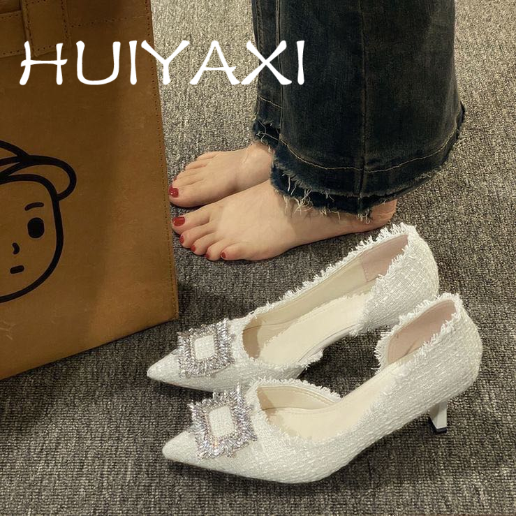 HUIYAXI cao gót dép cao gót nữ Thoải Mái Xinh Xắn Phóng khoáng Phong cách Nổi bật Đáng yêu FLF23C0KO3 51Z231223