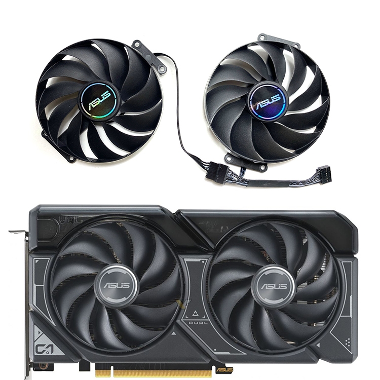 Quạt Card Đồ Họa Làm Mát Cho ASUS RTX4060 4060ti 4070 DUAL OC pxc9