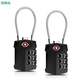 Oria Ổ khóa kết hợp 3 chữ số có thể đặt lại Khóa hành lý du lịch TSA đã được phê duyệt