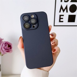 Ốp PC Mờ Sang Trọng Cho Iphone 15 14 13 11 Pro Max 12 Pro 14Plus Kính Bảo Vệ Ống Kính Bìa Cứng